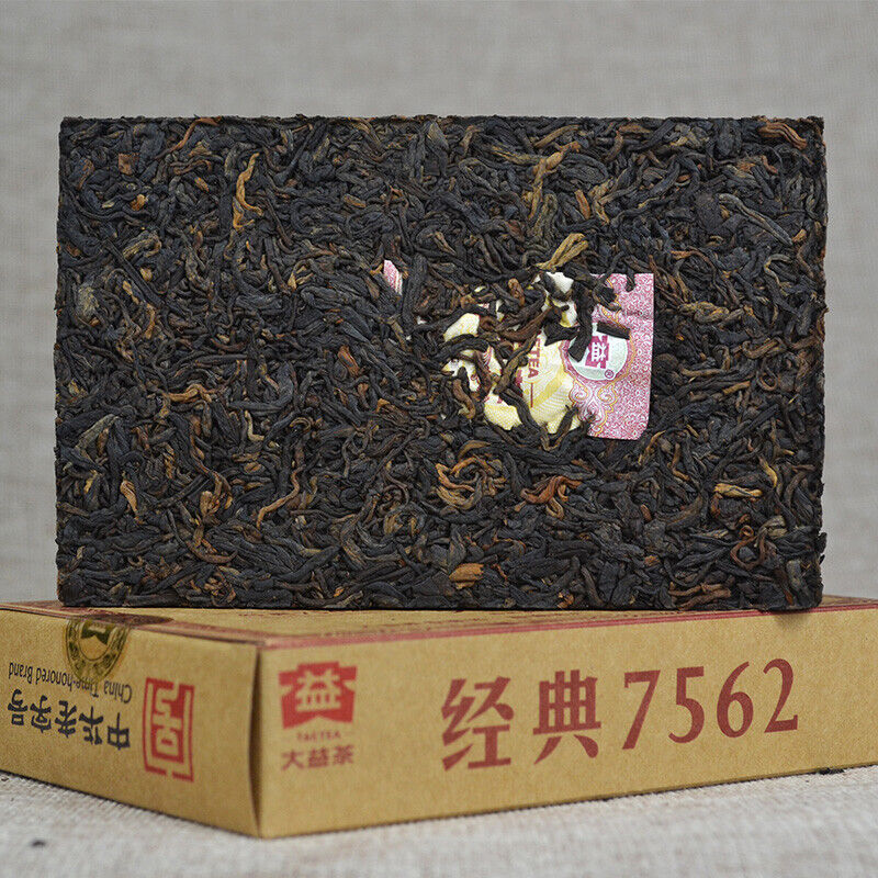 TAETEA Menghai Dayi 7562 Pu-erh Tea Brick 250g Ripe Puer 1601 Batch