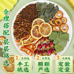 同仁堂柠檬山楂荷叶茶脂流茶冬瓜荷叶茶夏季茶饮养生茶155g TongRenTang Lemon Hawthorn Lotus Leaf Tea