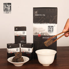 HelloYoung TeaHu Nan Baishaxi Instant Assorted Black Tea Brick Anhua Dark Tea Fu Cha 240g