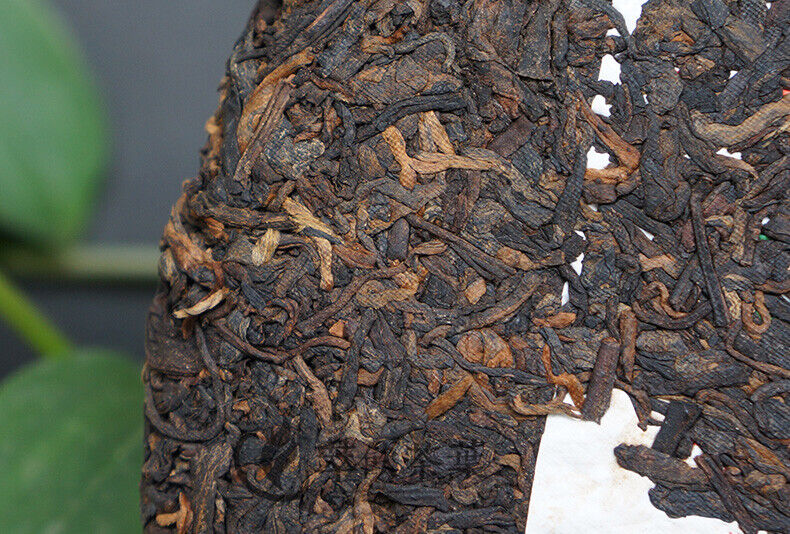 HelloYoung High Mountain Arbor Materials Xiaguan FT7573 Puerh Puer Ripe Tea Cake 357g