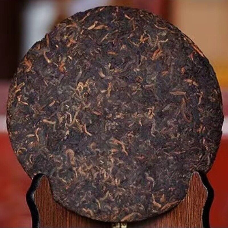 357g Yunnan Qizi Shu Puerh Cake Tea Menghai 7572 Old Pu-erh Ripe Tea Cake