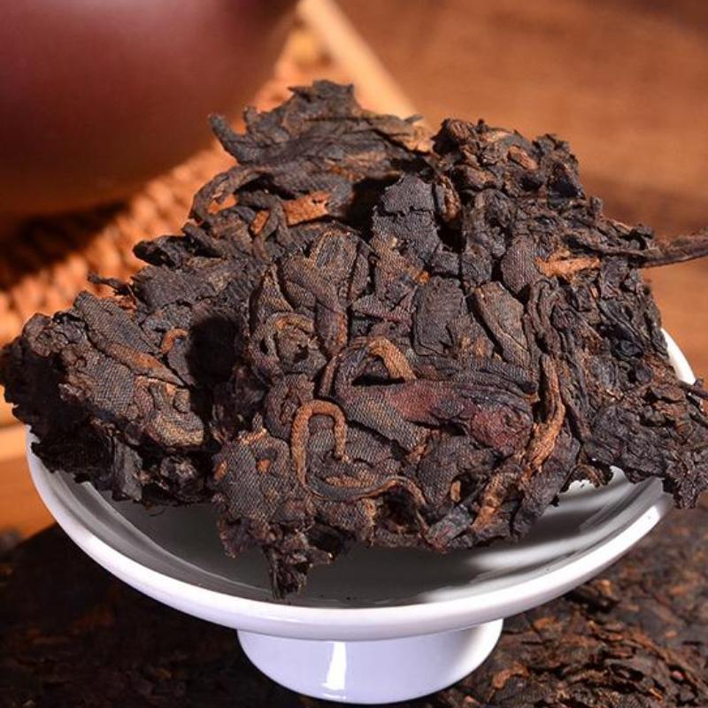 357g Yunnan Ripe Puerh Tea Cake Mantangxiang Pu-erh Cooked Tea Chinese Pu'er Tea