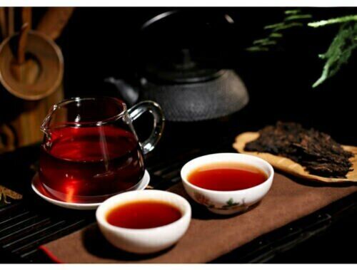 "Red Dragon" Menghai Golden Buds Ban Zhang Ripe Puer Tea Shu Pu-erh 357g
