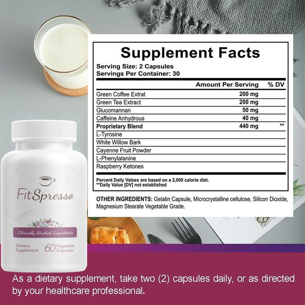 1-4Pack FitSpresso Health Support Supplement -New Fit Spresso, (60-240Capsules)*