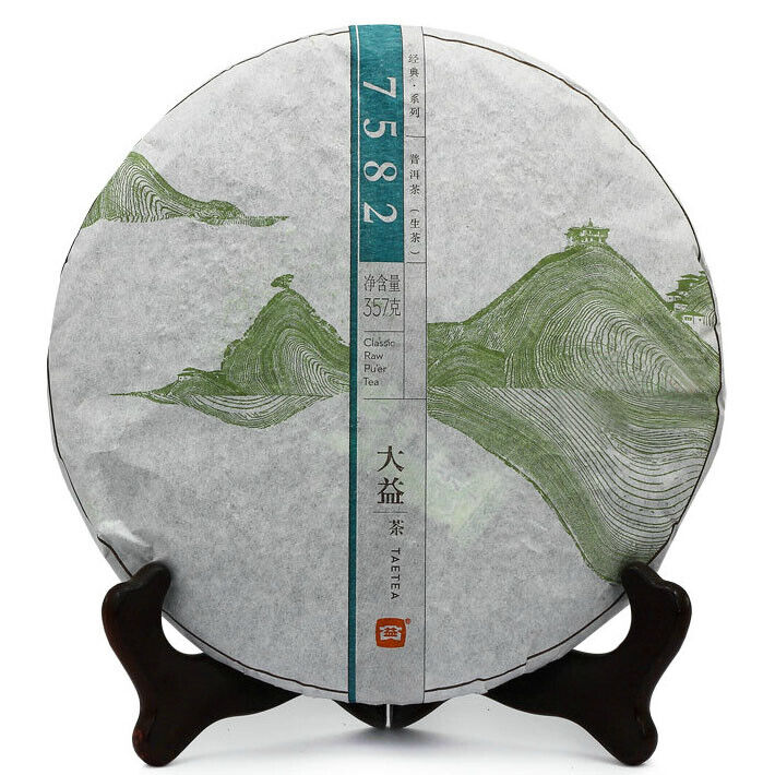 HelloYoung Yunnan Menghai Dayi TAETEA 7582 Classic Raw Pu'er Tea Puerh Tea357g/12.59oz