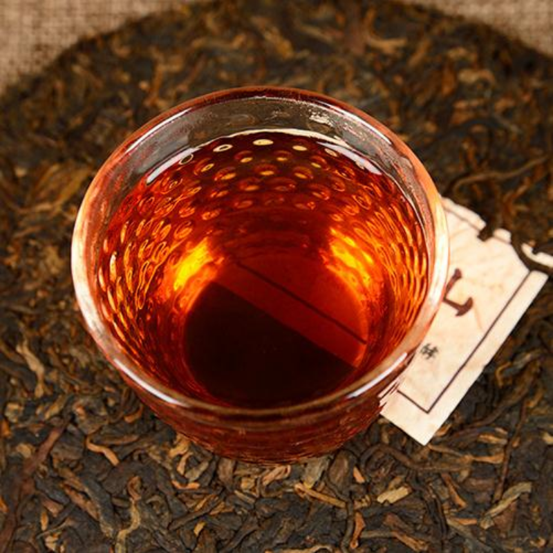 357g Yunnan Pu'er Ripe Tea Jingmai Mountain Puerh Cooked Tea Cake Old Pu-erh Tea