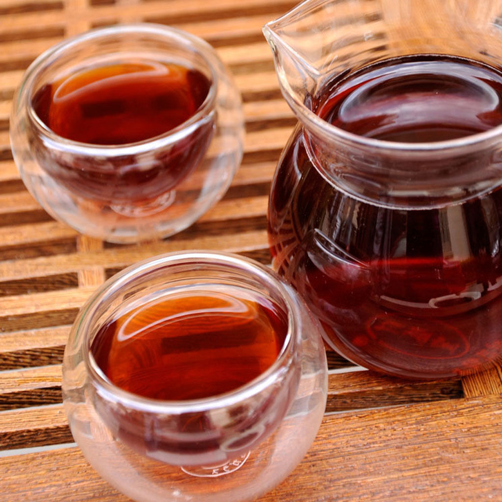 yr 250g Yunnan Puer Puerh Tea Bulang Mount Aged Golden Ripe Brick Pu'er Tee