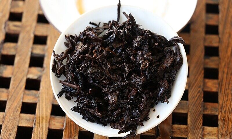 HelloYoung Ripe Puer Tea Cake 7590 Yunnan Qizibing Tea Aged Puer Tea Cake 357g/12.59oz