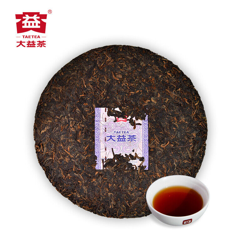 HelloYoung YU HUA NONG * Menghai Tea Factory Dayi Pu'er Tea Cake TAETEA Ripe Puer 357g
