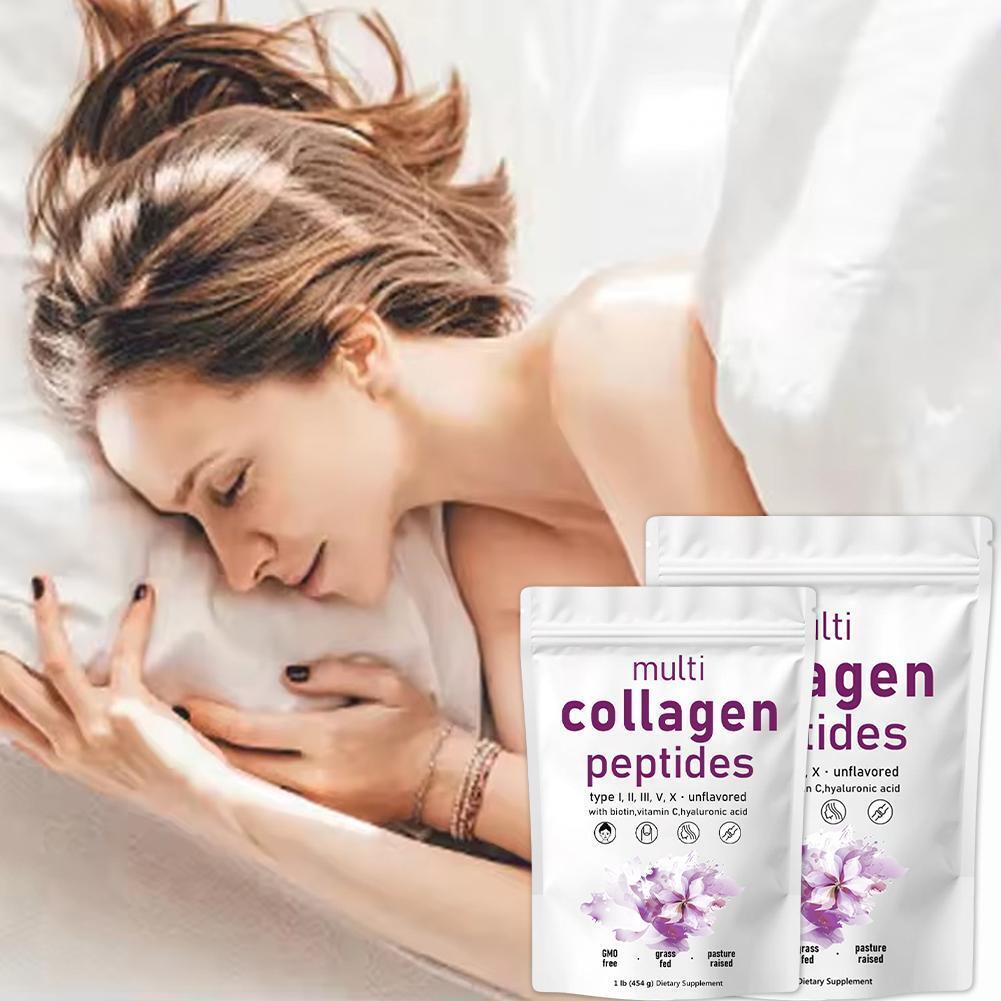 Multi Collagen Peptides Powder - Hydrolyzed Protein Peptides (Type I,II,III,V,X)