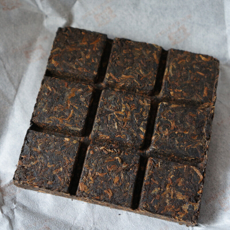 HelloYoung Pu'er Tea Cubes Amber Menghai Dayi Pu-erh Puer Tea Brick Ripe 240g/8.46oz