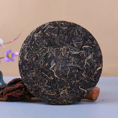 Top Pu-erh Shengcha Menghai Qizi Puerh Raw Tea Cake Yunnan Pu'er Green Tea 357g