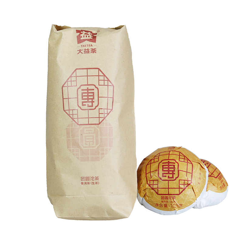 HelloYoung Cha TAETEA Reunion Tuocha 1901 MengHai Dayi Puer Ancient Tree Puerh Tea 500g