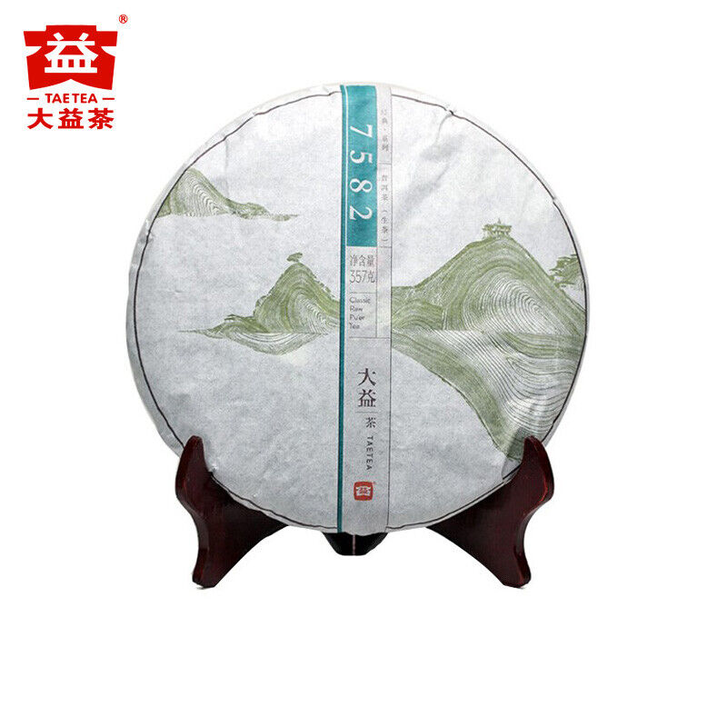HelloYoung Yunnan Menghai Dayi TAETEA 7582 Classic Raw Pu'er Tea Puerh Tea357g/12.59oz