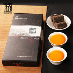 HelloYoung TeaHu Nan Baishaxi Instant Assorted Black Tea Brick Anhua Dark Tea Fu Cha 240g