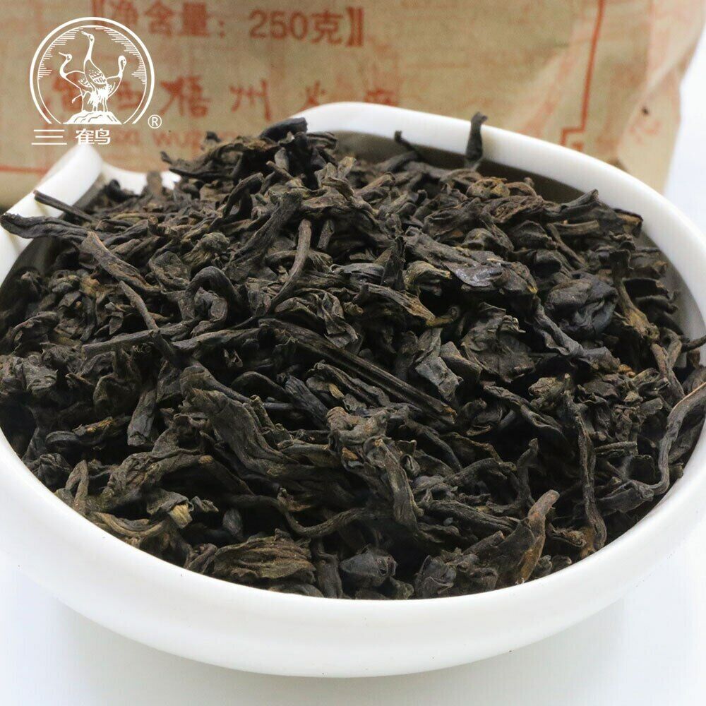HelloYoung Three Cranes Sanhe Loose Liupao Tea Dark Tea 2301 Aged Teas 250g