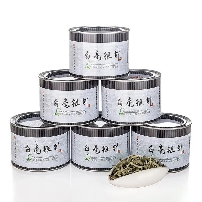 HelloYoung 50g Organice TOP China Premium Silver Needle Fuding White Tea Gift Top Bud Tea
