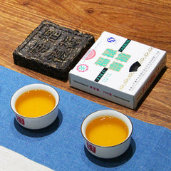 100g Ancient Tree Puer Tea Square Brick Zhongcha Fulu Shouxi Yunnan Pu'er