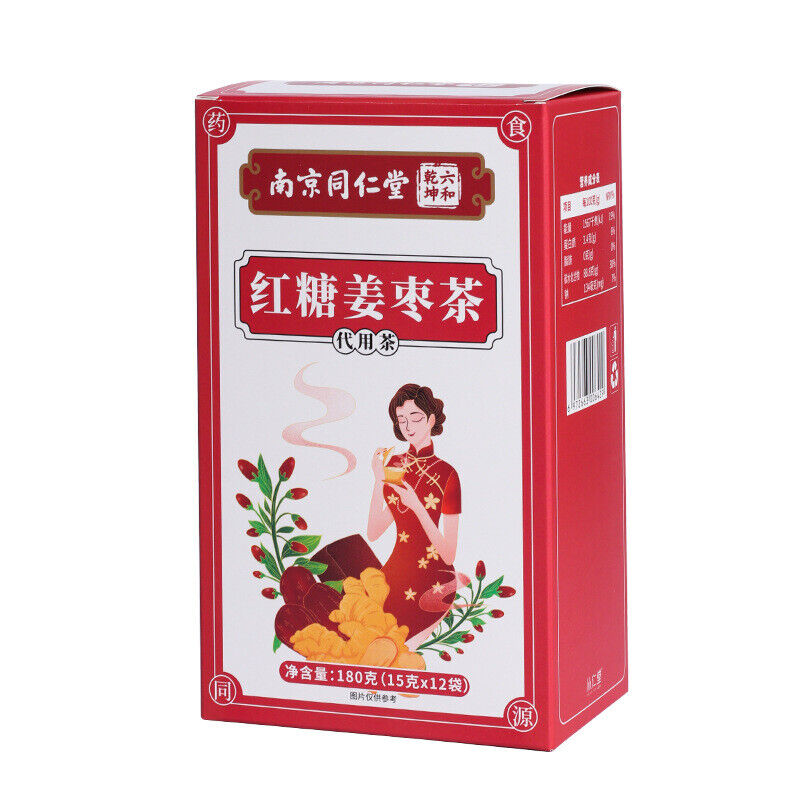 同仁堂六合乾坤红糖姜枣茶养生茶 原料装姜枣茶180g TongRenTang Brown Sugar Ginger Jujube Tea Health tea