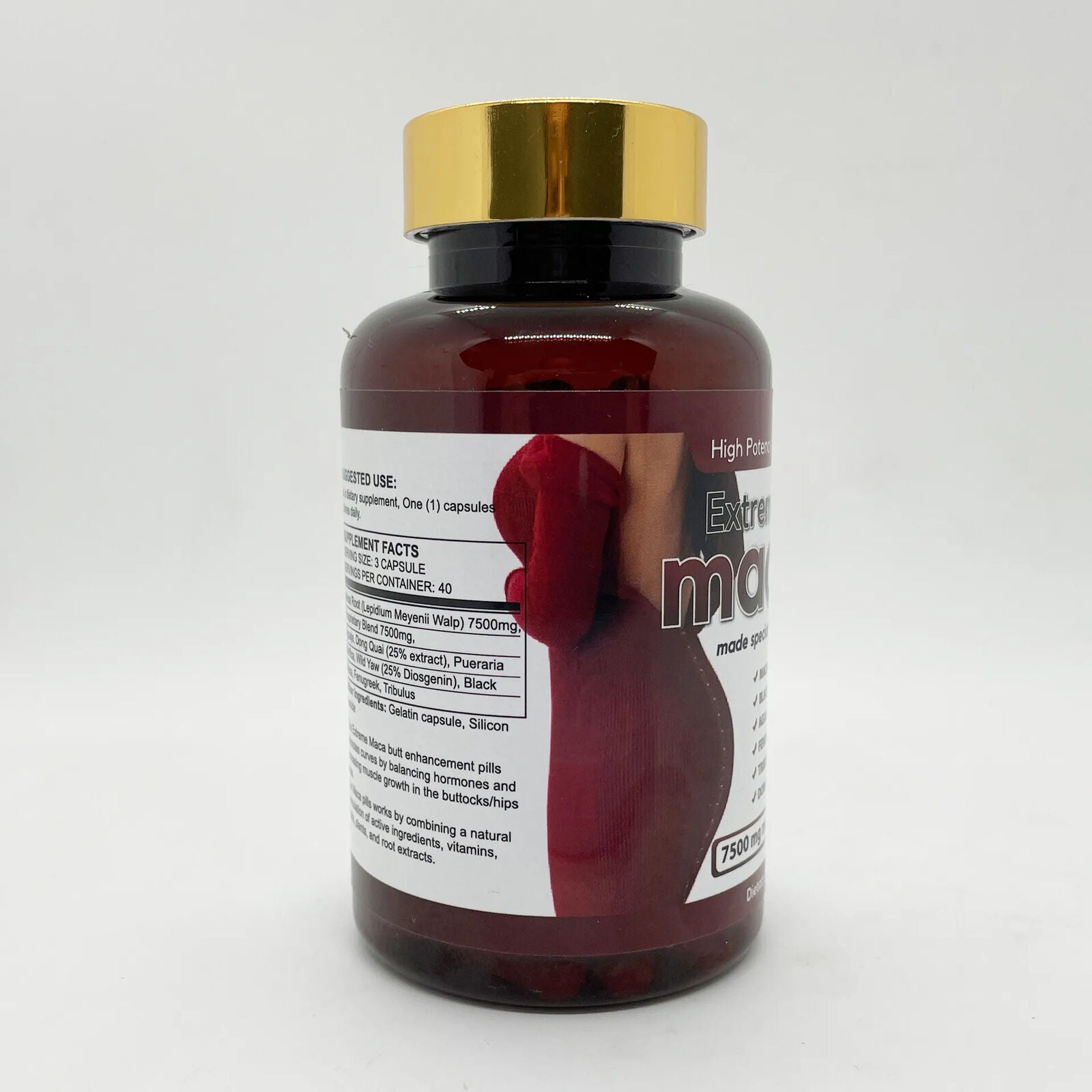1 Bottle Maca Buttock Pills ，Shape Curves