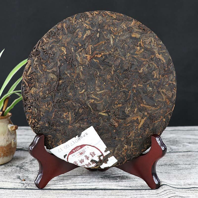HelloYoung Lao Tong Zhi Ripe Puer Chun Xiang Tea Cake Batch 171 Top-grade Pu Er Tea 357g