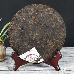 HelloYoung Lao Tong Zhi Ripe Puer Chun Xiang Tea Cake Batch 171 Top-grade Pu Er Tea 357g
