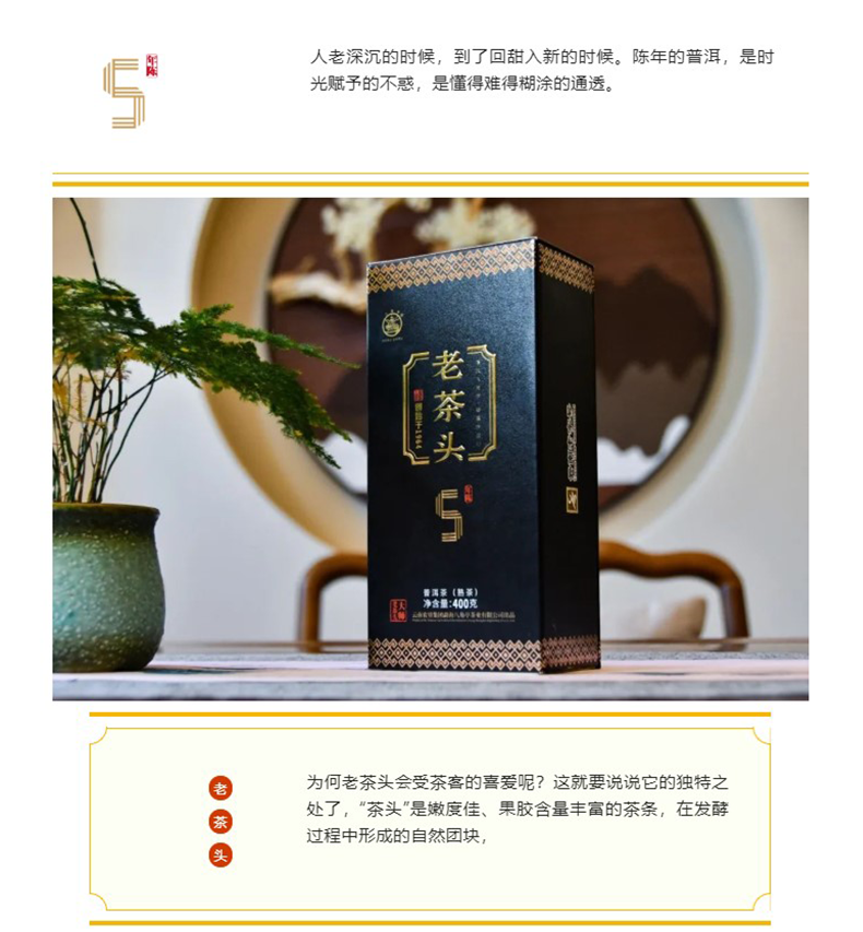 HelloYoung LAO CHA TOU * Ba Jiao Ting Pu-erh Pu'er 5 Years Aged Puer Tea 400g Ripe Cha