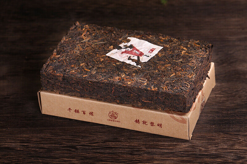 HelloYoung Bajiaoting Classic A Brick Pu'er Tea Cooked Tea Menghai Arbor Puer 250g