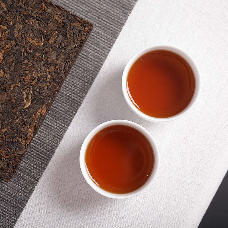 Yunnan Pu'er Brick Tea Yugong Golden Buds Ripe Pu-erh Tea Puerh Cooked Tea 250g