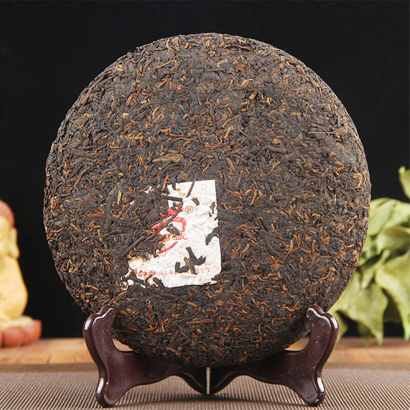 380g Cooked Pu'er Tea Cake Wild Old Tree Puerh Ripe Tea Yunnan Pu-erh Black Tea
