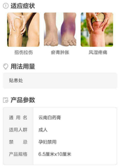 正品云南白药膏跌打损伤活血化瘀膏贴1盒10片装  YNBY Gao Die Da Sun Shang 1 Boxes/ 10 Pcs