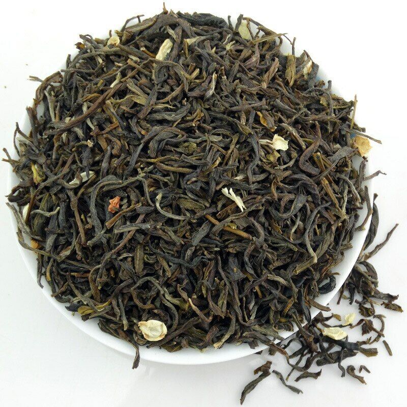 HelloYoung Chinese Organic Jasmine Green Tea Hairy Tip Silver Buds Loose Leaf Flower Tea