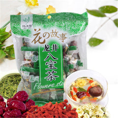 HelloYoung 120gRed Date Longan Long Jing Tea Ba Bao Cha Chinese Herbal Eight Treasure Tea
