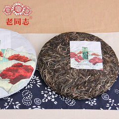 HelloYoung Haiwan Ancient Tree Aged Pu Erh Tea "Autumn" Qiu Shuang Cha Tea Cake 400g