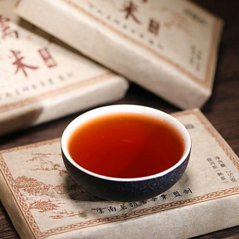 250g Yunnan Puerh Tea Year Aged Ripe Pu-erh Tea Brick Aged Pu'er Cooked Tea