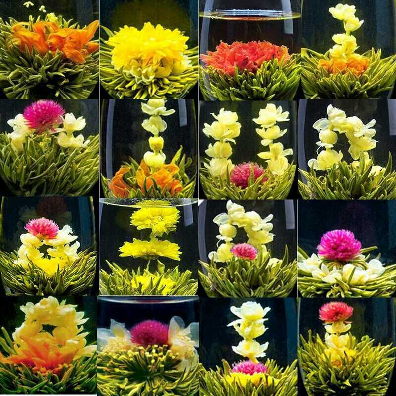 130g Blooming Tea Balls Flowering Tea 16 Types Handmade Blooming Flower Tea