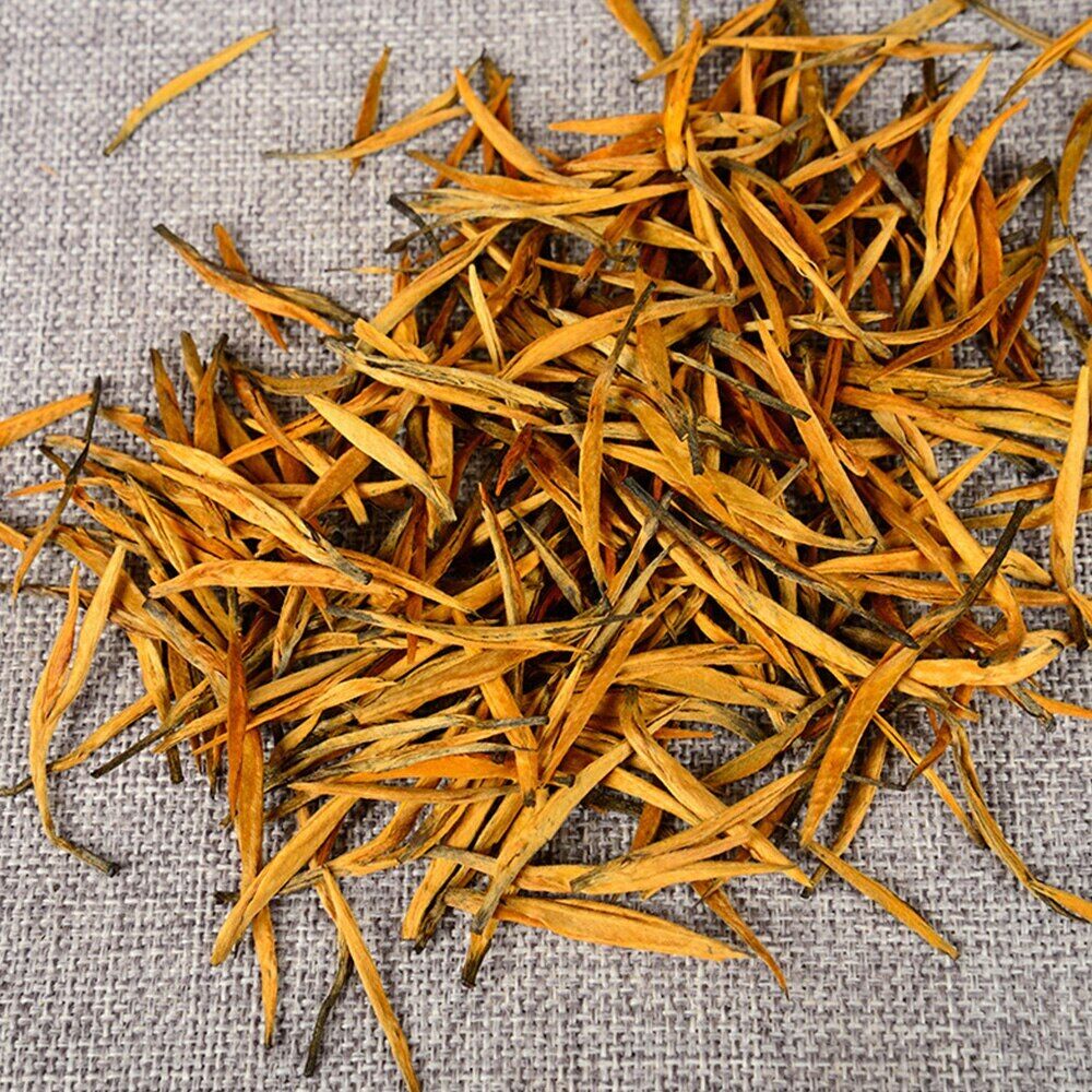 Big Single Bud Black Chinese Tea Organic Fengqing Big Golden Needle Tea 100g