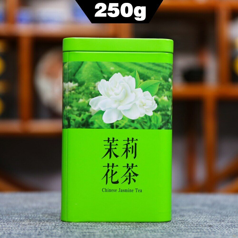HelloYoung 250g Jasmine Dragon Pearl Natural Fresh Green Tea Jasmine Pearls Metal Can