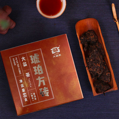 HelloYoung Pu'er Tea Cubes Amber Menghai Dayi Pu-erh Puer Tea Brick Ripe 240g/8.46oz