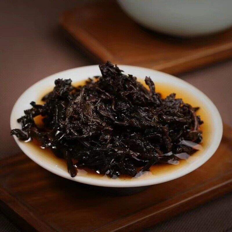 357g Yunnan Aged Pu-erh Ripe Tea Cake Menghai Puerh Tea Qizi Pu'er Cake Tea