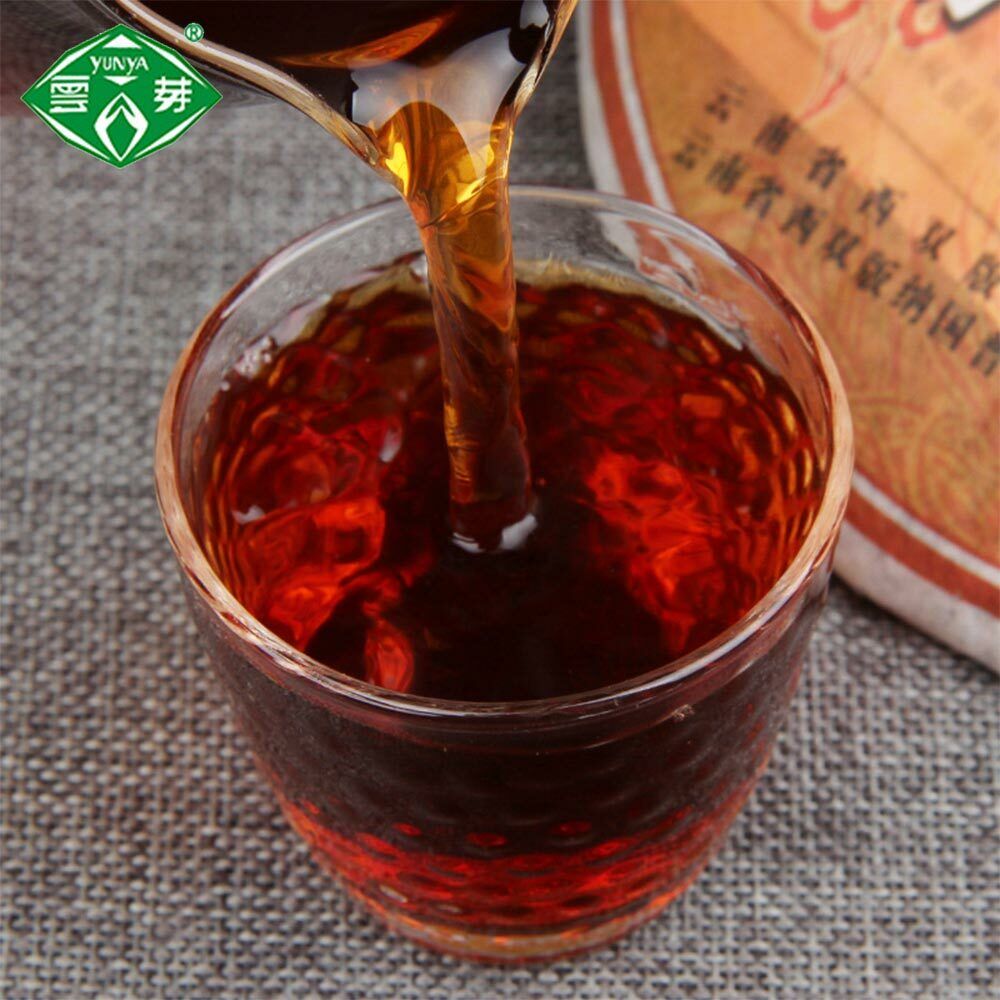 HelloYoung Puwen YUNYA Puer Ripe Pu-erh "Phoenx" Feng Bing Shu Puerh Tea Cake 400g