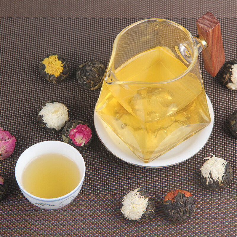HelloYoung Yunnan Raw Pu'er Scented Tea 120g (18pcs) Dragon Ball Gift Box Jasmine 6 Flavor