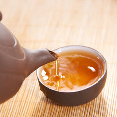 HelloYoung Chinese Tea Pu'er Tea Good Luck Puer Tea Ripe Cooked Tea Cake 357g COFCO
