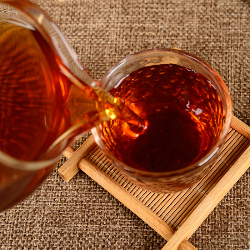 357g Yunnan Pu'er Ripe Tea Jingmai Mountain Puerh Cooked Tea Cake Old Pu-erh Tea