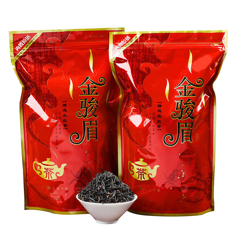 HelloYoung Organic Wuyi Black Tea Jin Jun Mei Golden Eyebrow Junmee Chinese Black Tea 250g