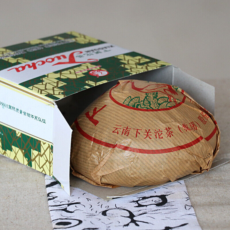 HelloYoung Boxed Big Xiao Fa Tuo Cha Tuocha Yunnan Xiaguan Aged Puer Ripe Pu'er Tea 250g