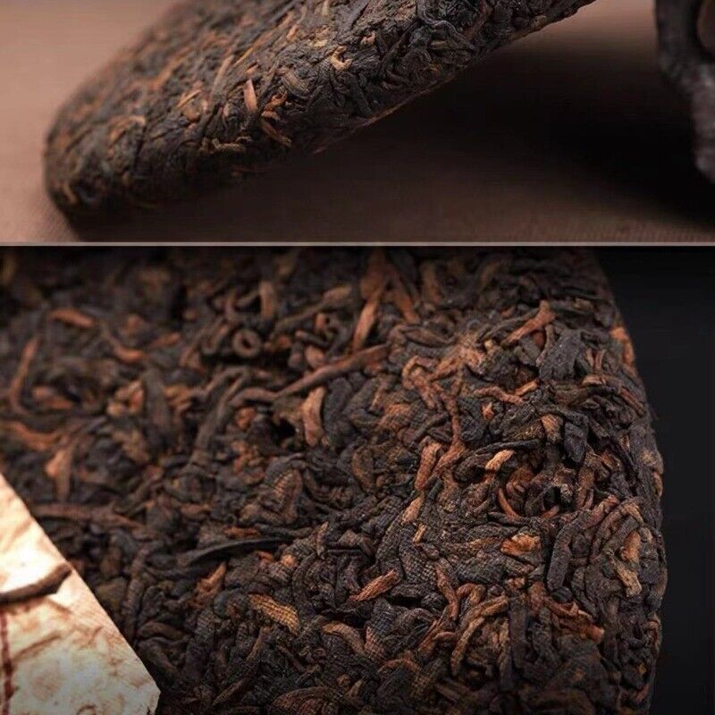 357g Yunnan Aged Pu-erh Ripe Tea Cake Menghai Puerh Tea Qizi Pu'er Cake Tea