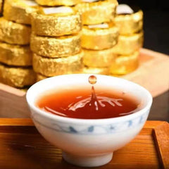 Puerh Cooked Tea Cake Yunnan Natural Ripe Pu'er Tea Mini Pu-erh Black Tea 12Pcs