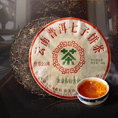 357g Yunnan Old Puerh Tea Cake Laobanzhang Raw Pu'er Cake Tea Pu-erh Tea