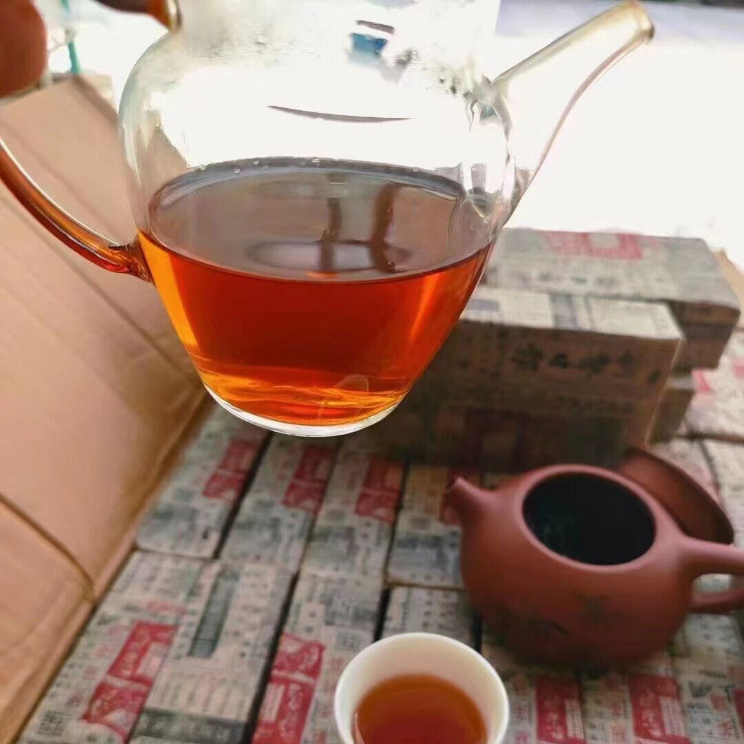 500g Yunnan Aged Pu-erh Ripe Tea Brick Jingchanghao Old Puerh Tea Pu'er Tea